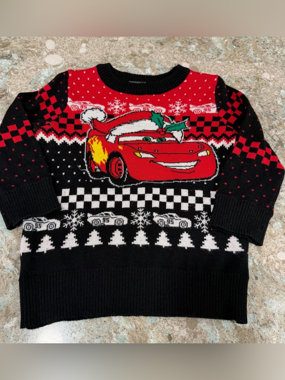 Cars Lightning McQueen Christmas Sweater 3T